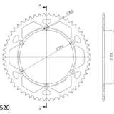 Alu-Kettenrad Supersprox 520/58Z gold