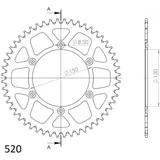 Alu-Rear Sprocket / Chain Wheel Supersprox 520/53t silver