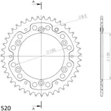 Stealth-Rear Sprocket / Chain Wheel Supersprox 520/41t gold 30245S41