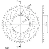 Alu-Kettenrad Supersprox 530/46Z gold 30413AS46