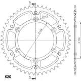 Stealth-Rear Sprocket / Chain Wheel Supersprox 520/52t red 31514R52