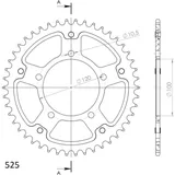 Stealth-Kettenrad Supersprox 525/49Z rot 35800R49