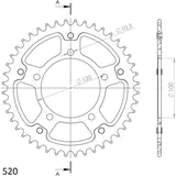 Stealth-Kettenrad Supersprox 520/46Z gold 35801S46