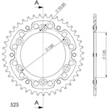 Stealth-Rear Sprocket / Chain Wheel Supersprox 525/41t orange