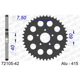 Steel Chain Wheel - Rear Sprocket AFAM 428 - 62t SILVER 4720362