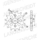 Ritzel Supersprox 428/15Z 49103-15