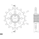 Front Sprocket 520/17t 61601A17