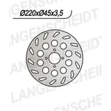 Brake disk NG 0015 220 mm, fixed (FXD) Brake disk NG 0015 220 mm, fixed (FXD)