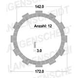 Clutch Plates - Friction - FCC for: Yamaha 26H-16321-01