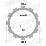 Clutch Plates - Friction - FCC for: Suzuki 21442-41G10