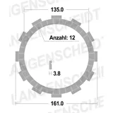 Clutch Plates - Friction - FCC for: Honda 22202-MAT-000