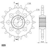 Ritzel Supersprox 525/20Z 90405-20