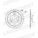 Stahl-Kettenrad Supersprox 420/35Z schwarz 92101-35