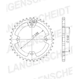 Steel-Rear Sprocket / Chain Wheel Supersprox 520/36t black 92403-36