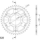 Stealth-Kettenrad Supersprox 520/45Z gold 92404S45
