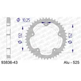 Alu Chain Wheel - Rear Sprocket AFAM 525 - 43t Gun Metal 9383643