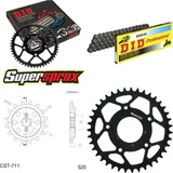 Kettensatz Stahl für: CAGIVA Cruiser 125 87-89 14-39-112 DID520 Clip