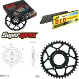 Kettensatz Stahl für: CAGIVA Mito 125 Evolution 1 95-99/Mit 14-41-114 DID520 Clip