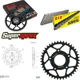 Kettensatz Stahl für: CAGIVA Mito 125 Evolution 1 95-99/Mit 14-41-114 DID520VX3 Clip
