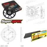 Kettensatz Stahl für: CAGIVA W8 125 92-93 13-44-108 DID520 Clip