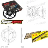 Chain Kit - Steel - for: CAGIVA W8 125 92-93 13-44-108 DID520VX3(G&B) Clip
