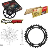Kettensatz Stahl für: CAGIVA T4 350 E 87-92/T4 350 R 87-92/ 16-42-110 DID520ERT2(G&G) Clip