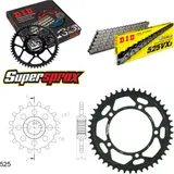 Kettensatz Stahl für: TRIUMPH Daytona 600 03-04 15-45-108 DID525VX3 Endlos