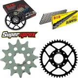 Chain Kit - Steel - for: HONDA XL125 V Varadero 80 km/h BOE 12-44-110 DID520VX3 rivet