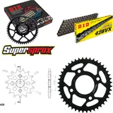 Kettensatz Stahl für: HONDA CG125 Bresil 04-04 14-44-120 DID428VX Clip