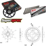 Kettensatz Stahl für: HONDA CA250 Rebel 90-99 14-33-108 DID520ZVM-X Niet Kettensatz Stahl für: HONDA CA250 Rebel 90-99 14-33-108 DID520ZVM-X Niet
