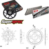 Kettensatz Stahl für: HONDA CMX250 Rebel 85-95 14-33-108 DID520ZVM-X Endlos Kettensatz Stahl für: HONDA CMX250 Rebel 85-95 14-33-108 DID520ZVM-X Endlos