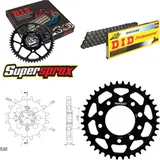 Kettensatz Stahl für: HONDA FT500 C 82-83 15-40-100 DID530NZ Clip