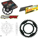 Kettensatz Stahl für: HONDA CB550 F 75-78 17-37-100 DID530NZ Clip