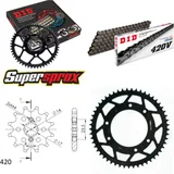 Kettensatz Stahl für: DERBI Senda R DRD Racing 50 06-06/Sen 11-53-130 DID420V Clip