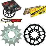 Chain Kit - Steel - for: YAMAHA TW125 99-01/TW200 95-15 14-50-122 DID428VX(G&B) rivet