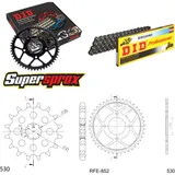 Kettensatz Stahl für: YAMAHA RD250 LC 80-83 16-41-102 DID530NZ Clip
