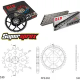 Kettensatz Stahl für: YAMAHA RD250 LC 80-83 16-41-102 DID530ZVM-X Niet