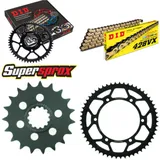 Kettensatz Stahl für: YAMAHA FZR400 RR, Exup 90-94 19-55-130 DID428VX(G&B) Clip