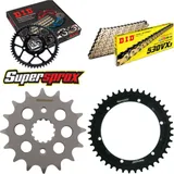 Kettensatz Stahl für: YAMAHA SR500 78-90/SR500 Trommelbrem 16-42-102 DID530VX3(G&B) Niet