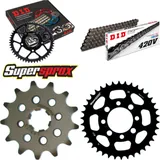 Kettensatz Stahl für: KAWASAKI KLX110 10- 13-38-090 DID420V Clip Kettensatz Stahl für: KAWASAKI KLX110 10- 13-38-090 DID420V Clip