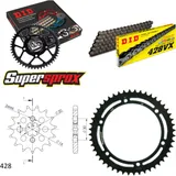 Chain Kit - Steel - for: KAWASAKI KMX125 80 km/h 14-48 95-99 14-48-124 DID428VX rivet