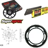 Kettensatz Stahl für: KAWASAKI KMX125 80 km/h 14-50 00-03 14-50-126 DID428HD Clip