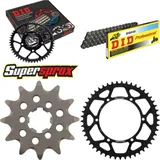 Kettensatz Stahl für: KAWASAKI KX125 94-95/KX125 00-02 12-49-110 DID520 Clip