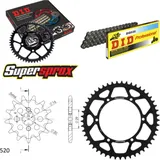 Kettensatz Stahl für: KAWASAKI KX125 92-93 12-49-112 DID520 Clip