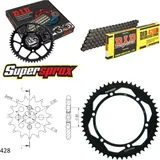 Kettensatz Stahl für: KAWASAKI KDX125 88-90 15-52-130 DID428D Clip