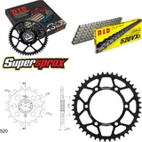 Kettensatz Stahl für: KAWASAKI GPX250 R Ninja 88-02 14-44-106 DID520VX3 Clip