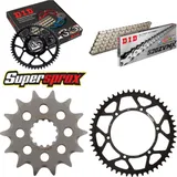 Chain Kit - Steel - for: KAWASAKI KLX300 R 03-03 14-50-110 DID520ZVM-X(S&S) rivet