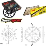 Kettensatz Stahl für: KAWASAKI Z400 D 74-77 15-44-100 DID530VX3(G&B) Niet