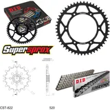Kettensatz Stahl für: HUSQVARNA CR125 98-08/WR125 98-13 13-50-114 DID520ZVM-X Endlos
