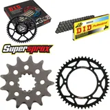 Kettensatz Stahl für: HUSQVARNA TE400 98-00/TE410 96-00 13-48-116 DID520 Clip